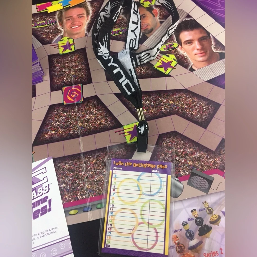 NSYNC Backstage Pass Board Game by Patch Boy Band Trivia 